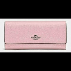 Coach trifold wallet in Aurora color